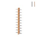 Dubbelzijdige houten wandboekenkast h150cm met 20 planken Zia Bice WMH Aanbieding