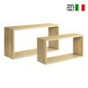 Set van 2 rechthoekige wandplank kubussen modern design Bislungo 