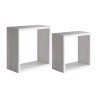 Set van 2 zwevende kubusplanken wandrek modern design Q-Bis Aanbieding
