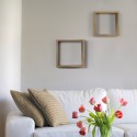 Set van 2 zwevende kubusplanken wandrek modern design Q-Bis Kortingen