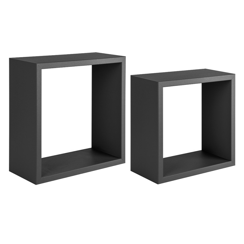 Set van 2 kubuswandplanken hangend ontwerp Q-Bis Maxi Aanbieding Set van 2 kubuswandplanken hangend ontwerp Q-Bis Maxi Aanbieding