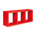 Moderne rechthoekige wandplank met 3 vakken Tristano Aanbieding