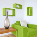 Set van 3 wandplanken voor woonkamer, rechthoekige kubusvorm Trittico 