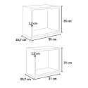 Set van 2 kubuswandplanken hangend ontwerp Q-Bis Maxi 