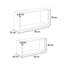 Set van 2 rechthoekige wandplank kubussen modern design Bislungo 