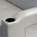Canapé convertible 2 places clic-clac inclinable en similicuir Ambra Choix