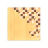Tableau design moderne 75x75cm en bois marqueté Triangles Dimensions