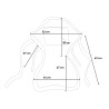 SUP Stand Up Paddle accessoire set met enkelriem, droge tas en stoel StingRay Afmetingen