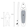 Opblaasbare SUP Stand Up Paddle Touring board voor volwassenen 10'6 320cm Mantra Pro 