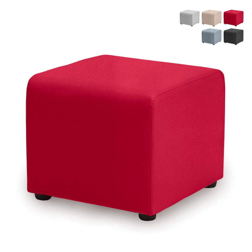 Moderne vierkante poef 46x46cm wachtkamer woonkamer kunstleer Aanbieding Moderne vierkante poef 46x46cm wachtkamer woonkamer kunstleer Aanbieding