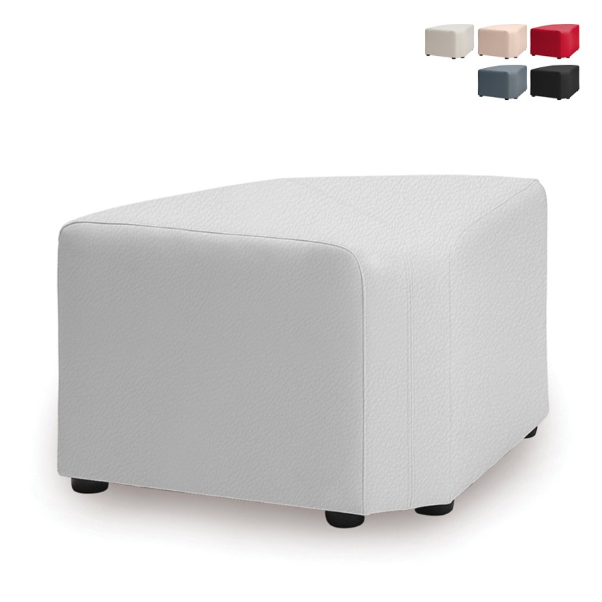 Moderne hoekpoef voor woonkamer en wachtkamer van kunstleer Aanbieding Moderne hoekpoef voor woonkamer en wachtkamer van kunstleer Aanbieding