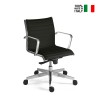 Chaise de bureau ergonomique basse avec design en similicuir Stylo LBE Vente