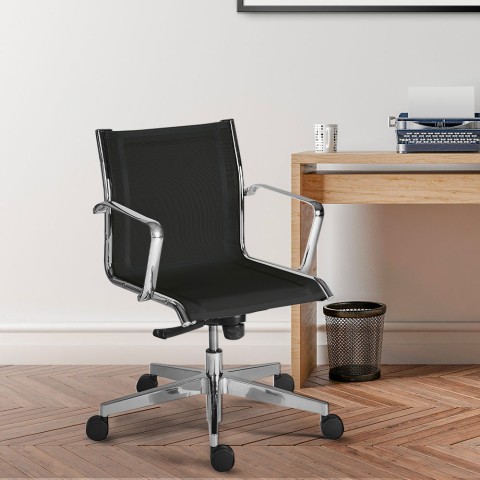 Chaise de bureau bas ergonomique avec maille respirante Stylo LBT Promotion