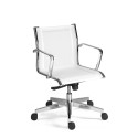 Chaise de bureau blanche ergonomique basse tissu respirant Stylo LWT Offre