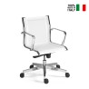 Chaise de bureau blanche ergonomique basse tissu respirant Stylo LWT Vente