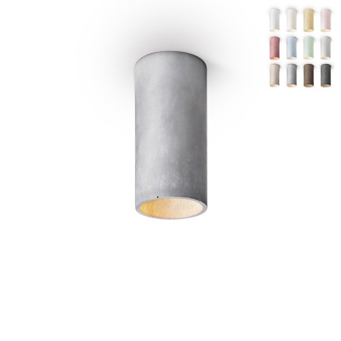 Plafonnier suspendu cylindre 13cm design moderne Cromia