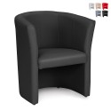 Fauteuil kuipvorm kunstleer woonkamer kantoor wachtruimte Tabby Aanbieding
