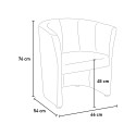 Fauteuil kuipvorm kunstleer woonkamer kantoor wachtruimte Tabby 