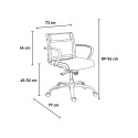 Chaise de bureau blanche ergonomique basse tissu respirant Stylo LWT Remises