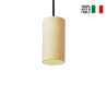 Lampe pendante design cylindre 13cm cuisine restaurant Cromia 