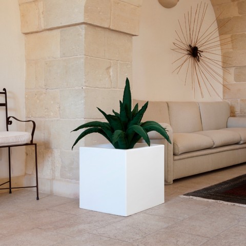 Pot de jardin carré pour plantes style moderne en polyéthylène Ellenico