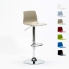 Tabouret de bar et cuisine pied acier chromé réglable en hauteur Grand Soleil Imola 