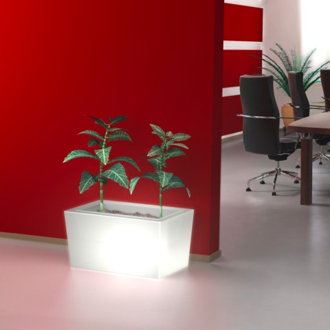 Pot de fleurs au design moderne et lumineux pour plantes de terrasse de bar de jardin Ionico