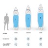 Opblaasbare stand up paddle SUP board 366cm Poppa 