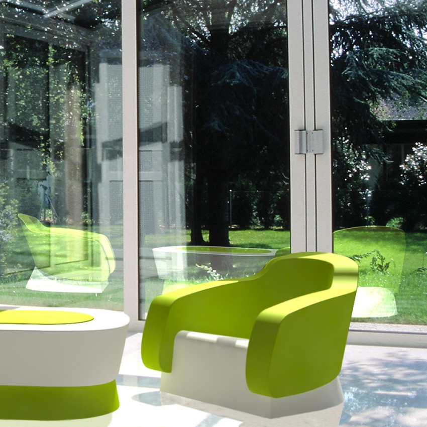 Moderne design lounge fauteuil voor buiten in polyethyleen bar restaurant Klimt Korting Moderne design lounge fauteuil voor buiten in polyethyleen bar restaurant Klimt Korting
