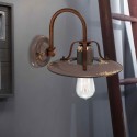 Industriële wandlamp in ijzer en keramiek Country AP Aanbieding