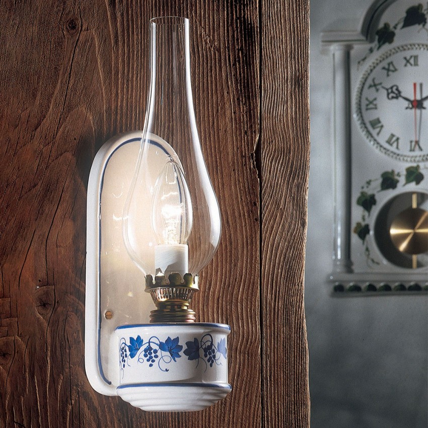 Klassiek ontworpen wandlamp handbeschilderde keramiek Pompei AP1 Aanbieding Klassiek ontworpen wandlamp handbeschilderde keramiek Pompei AP1 Aanbieding