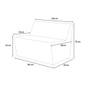 Modulaire 2-zitsbank gestoffeerd wachtruimte modern design Traveller 