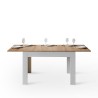 Table de cuisine extensible avec rallonges 90x120-180cm bois blanc Bibi Mix BQ Offre