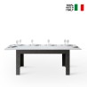 Table à manger extensible de cuisine salle à manger avec rallonges 90x160-220cm blanc gris Bibi Mix AB Vente