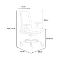 Chaise de bureau design ergonomique grise tissu respirant Blow G Catalogue