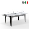 Table à manger extensible 90x160-220cm blanc gris Cico Mix AB Vente