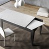 Table à manger extensible 90x160-220cm blanc gris Cico Mix AB Remises