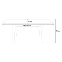 Table extensible moderne 90x160-220cm en bois de noyer blanc Cico Mix NB Catalogue
