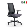 Chaise de bureau design ergonomique grise tissu respirant Blow G Vente