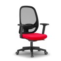 Chaise de bureau ergonomique rouge télétravail respirant Easy R Offre
