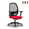 Chaise de bureau ergonomique rouge télétravail respirant Easy R Vente