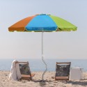 Parasol de plage aluminium leger visser protection uv GiraFacile 200 cm Afrodite 