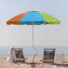 Parasol de plage aluminium leger visser protection uv GiraFacile 200 cm Afrodite 