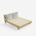 Modern design tweepersoonsbed 160x200 cm met lattenbodem en kussens Rust King 