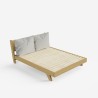 Modern design tweepersoonsbed 160x200 cm met lattenbodem en kussens Rust King 