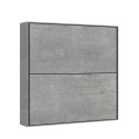 Lit superposé gris escamotable horizontal 85x185cm Kando 2CM Remises