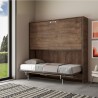 Horizontaal opklapbed stapelbed 85x185cm walnoothout Kando 2NC Afmetingen