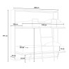 Horizontaal opklapbed stapelbed 85x185cm walnoothout Kando 2NC Prijs