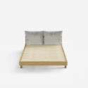 Modern design tweepersoonsbed 160x200 cm met lattenbodem en kussens Rust King 