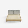 Modern design tweepersoonsbed 160x200 cm met lattenbodem en kussens Rust King 